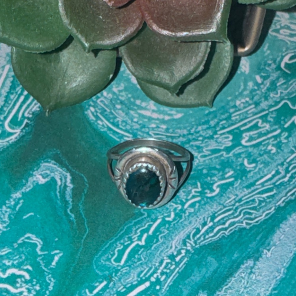 Native Sterling Silver Blue Abalone MOP